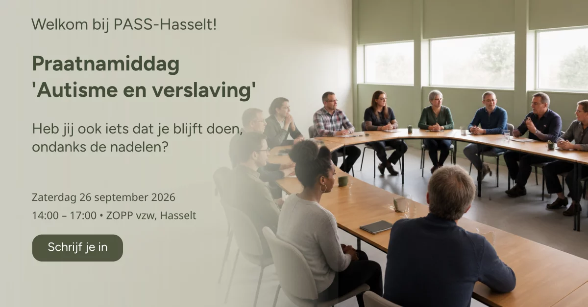 Praatnamiddag 'Autisme en verslaving'